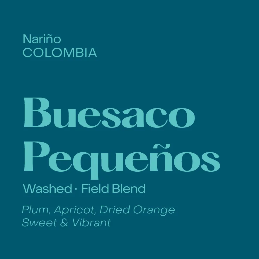 colombia buesaco pequeños espresso, washed field blend, colombia coffee from subtext coffee roasters