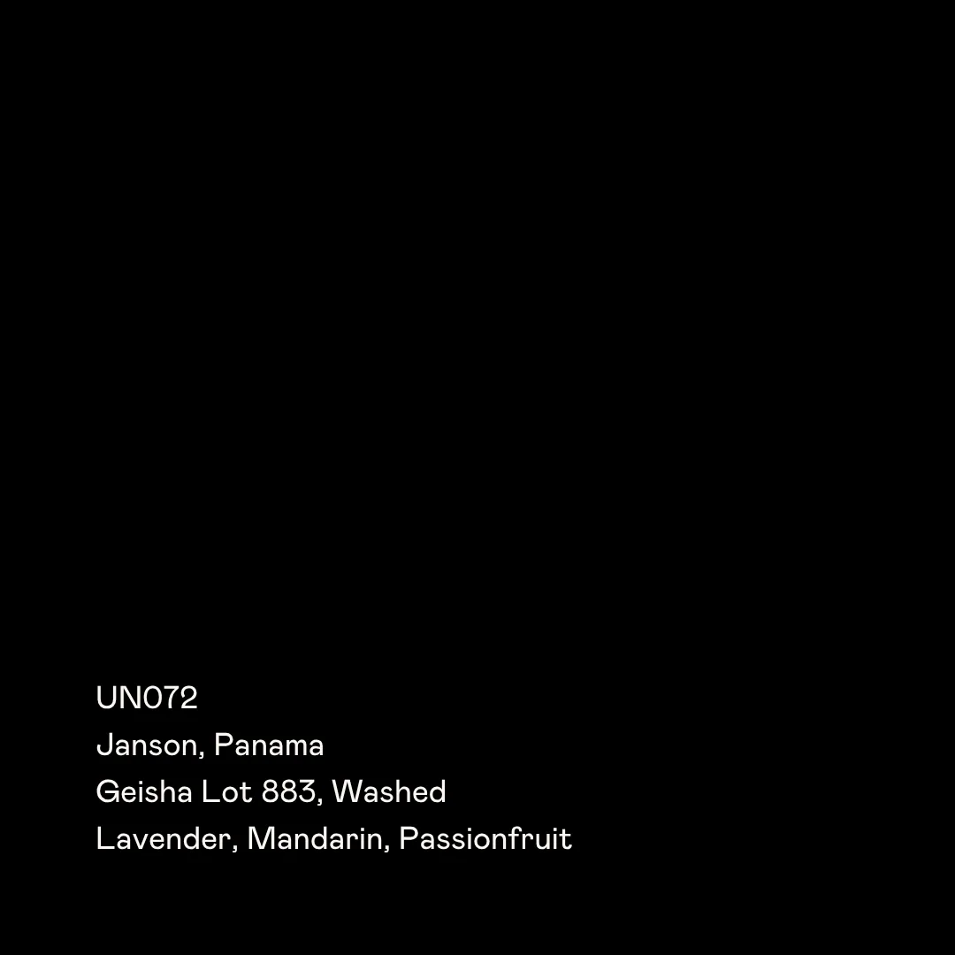 un072 - janson 883, geisha washed, panama coffee from special guests