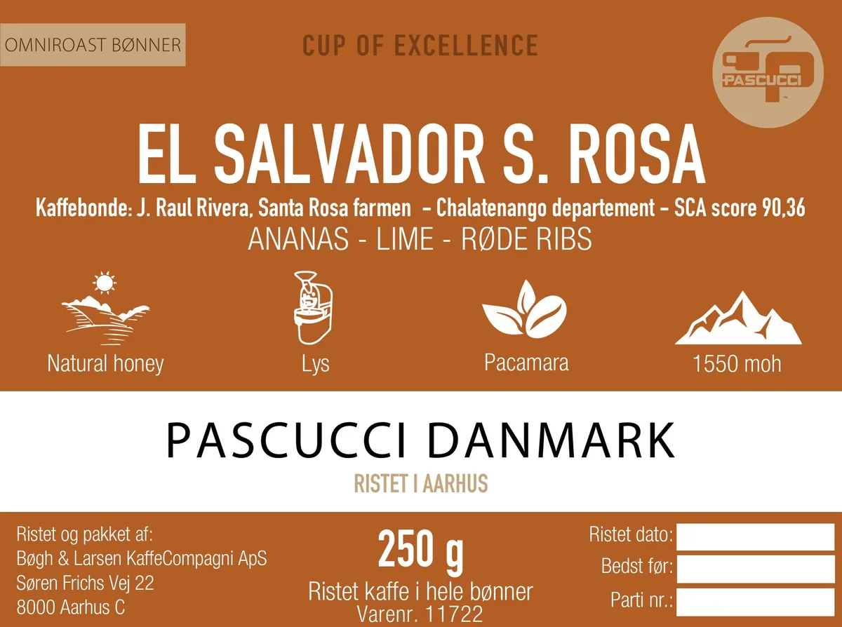el salvador coe – santa rosa, el salvador coffee from caffe pascucci // pascucci danmark
