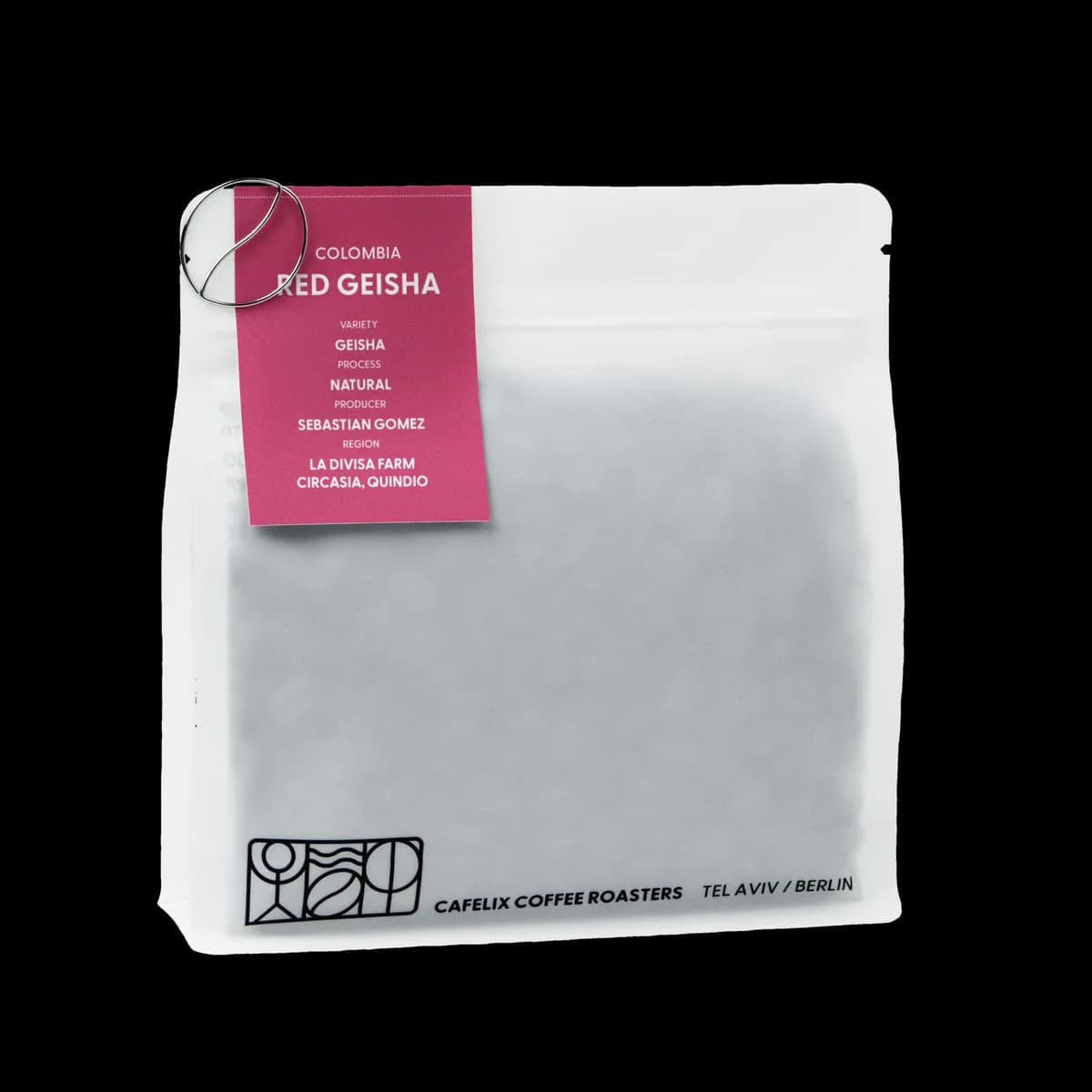 colombia, quindo - red geisha, natural (light roast), colombia coffee from cafelix coffee roasters