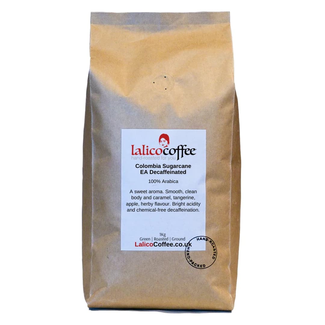 colombia sugarcane descafecol decaffeinated, colombia coffee from lalico coffee