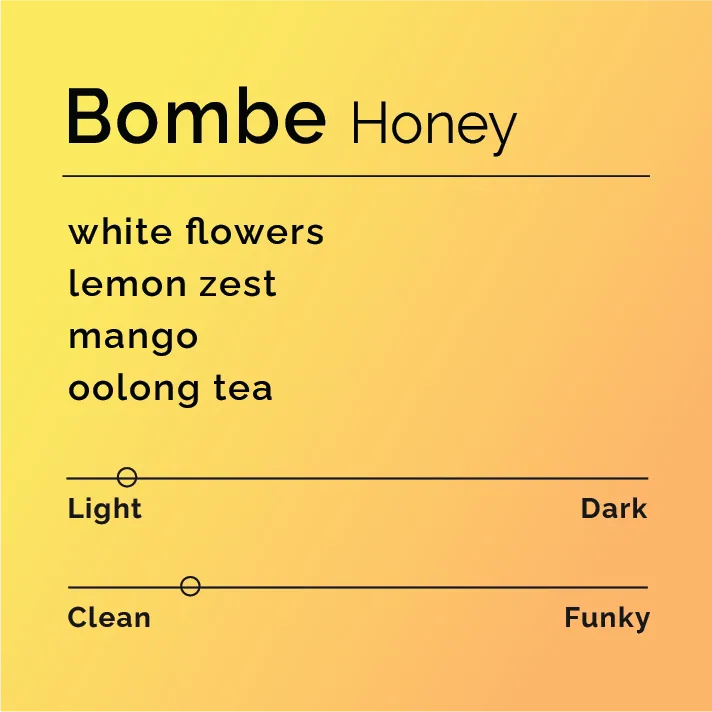 bombe - honey, ethiopia coffee from black & white coffee roasters
