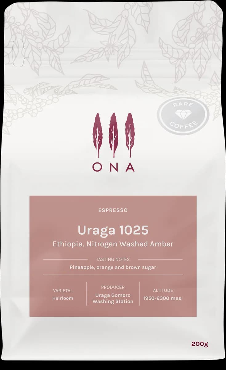 uraga 1025, ethiopia, nitrogen washed amber, ethiopia coffee from ona