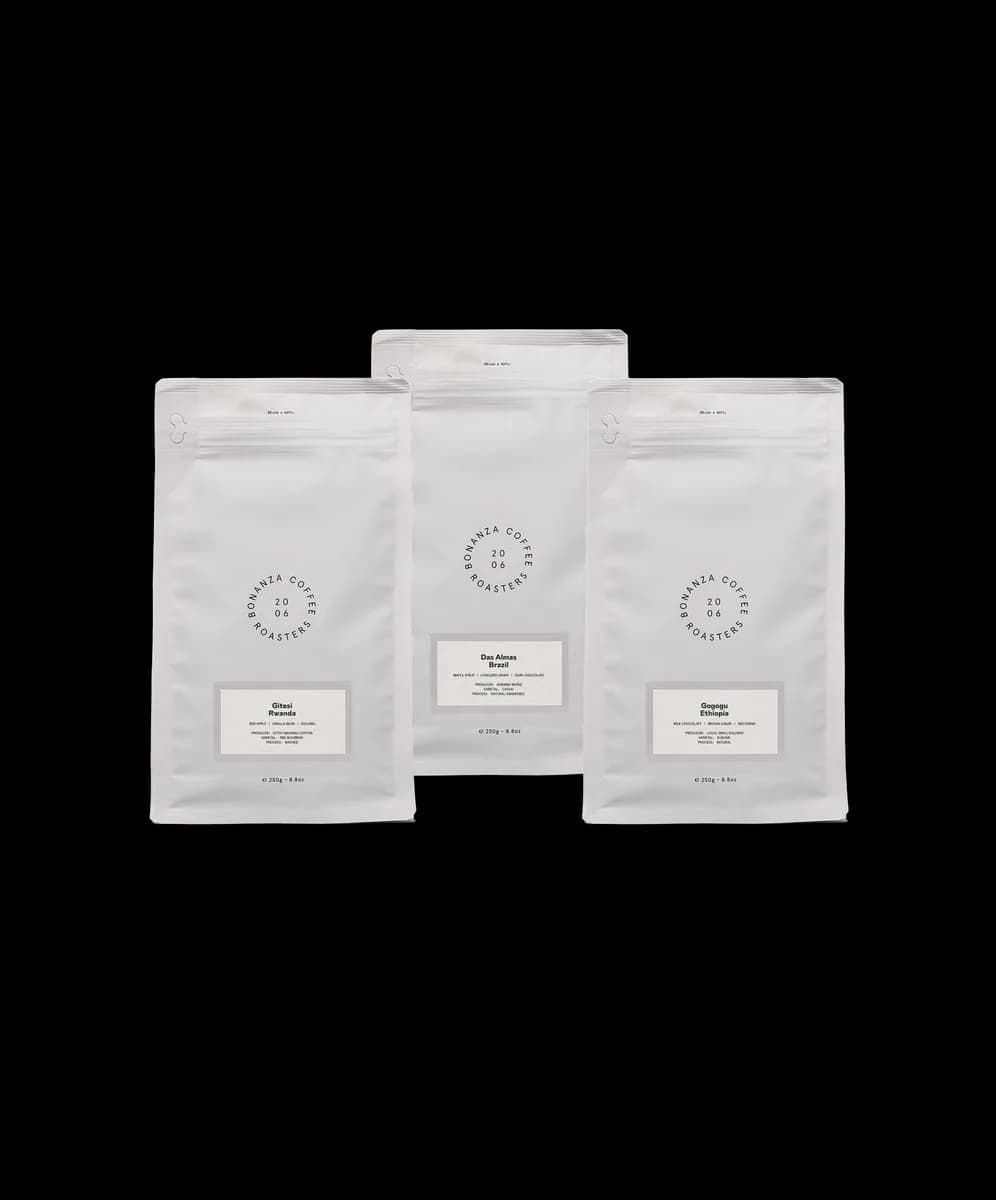 the universal set, ethiopia + rwanda coffee from bonanza coffee roasters
