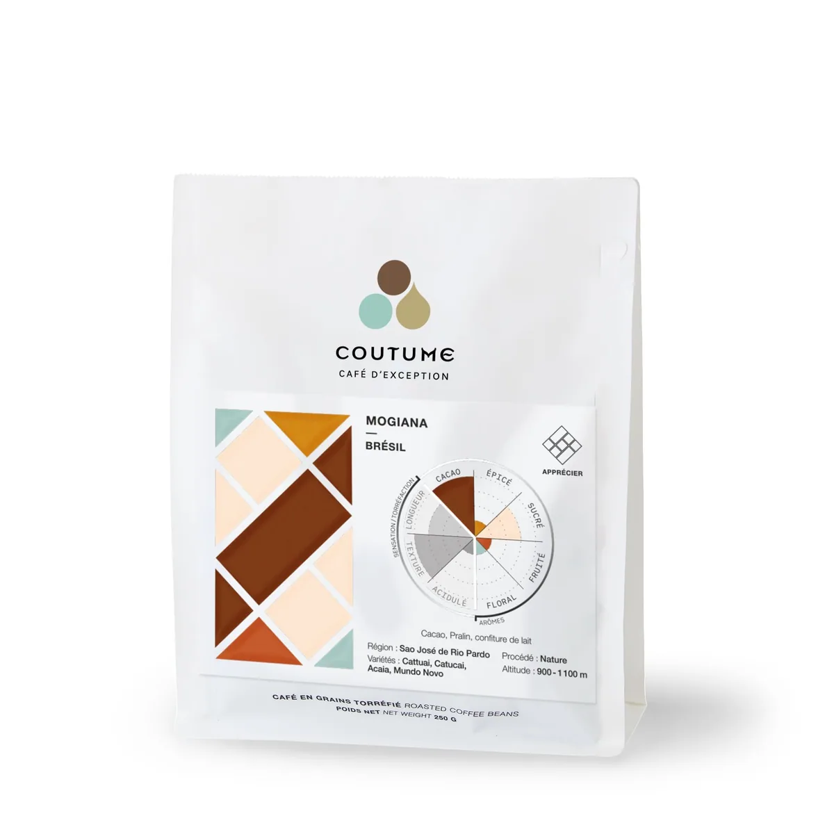 café brésil mogiana 250g, brazil coffee from coutume centre commercial parly 2 | torréfacteur | coffee shop | brunch