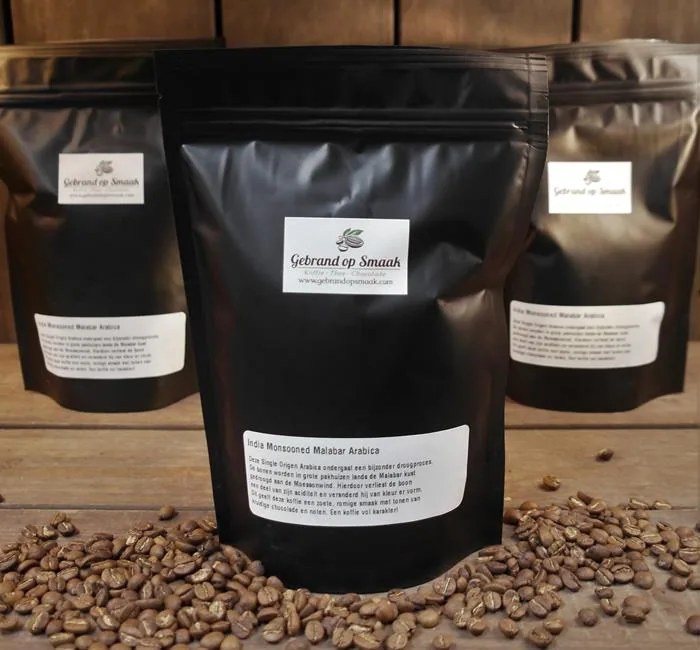 blik | india monsooned malabar arabica | stevig karakter, vol, kruidig, india coffee from koffiebranderij gebrand op smaak