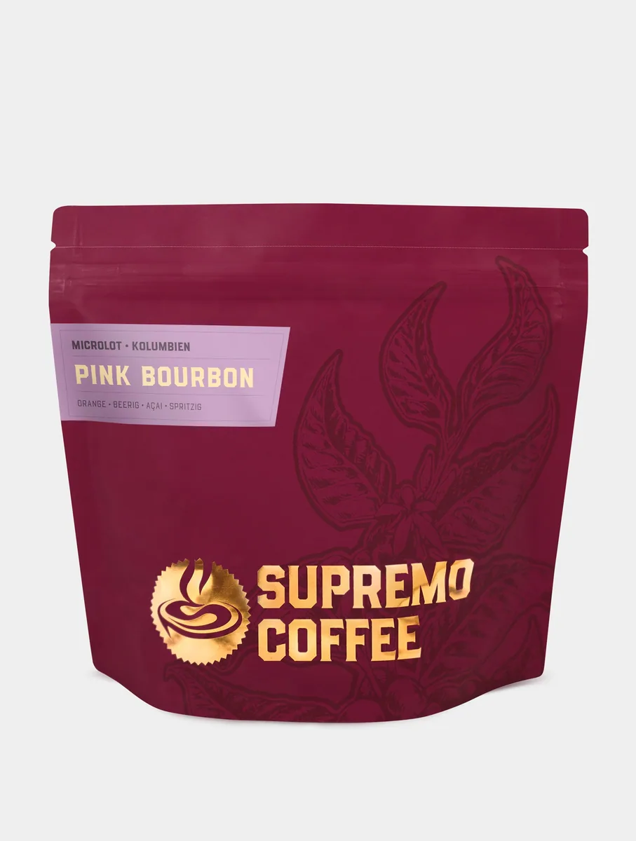 pink bourbon, colombia coffee from supremo