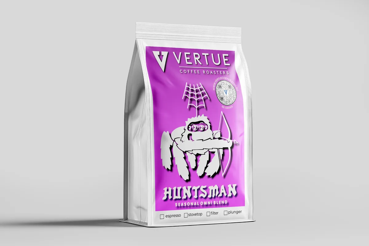 huntsman omni blend (filter or espresso), ethiopia + rwanda coffee from vertue coffee roasters