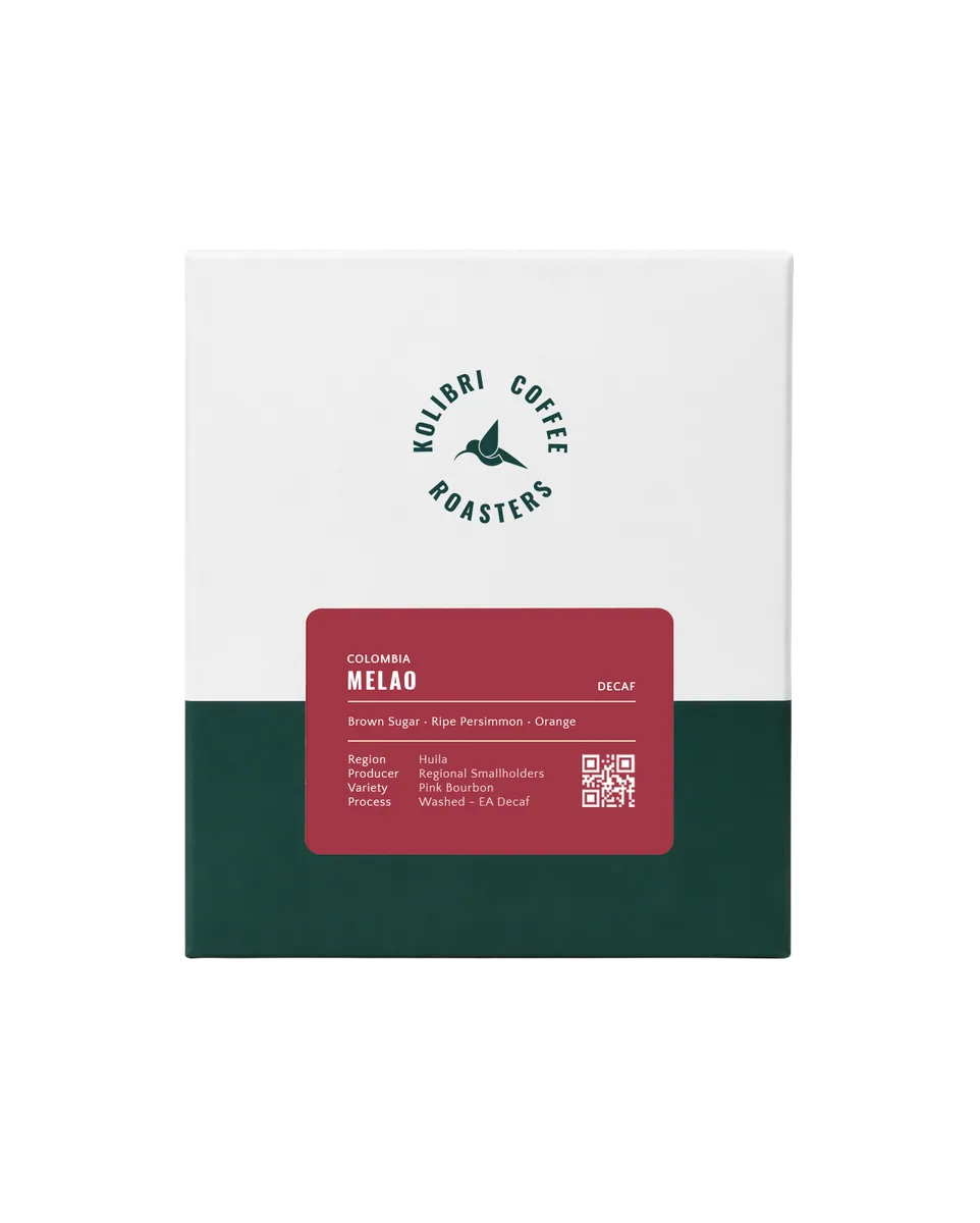 melao – decaf, colombia coffee from kolibri coffee