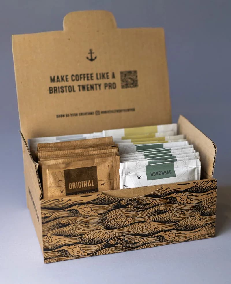 bristol twenty coffee in-room sachet selection, honduras coffee from bristol twenty coffee company ltd