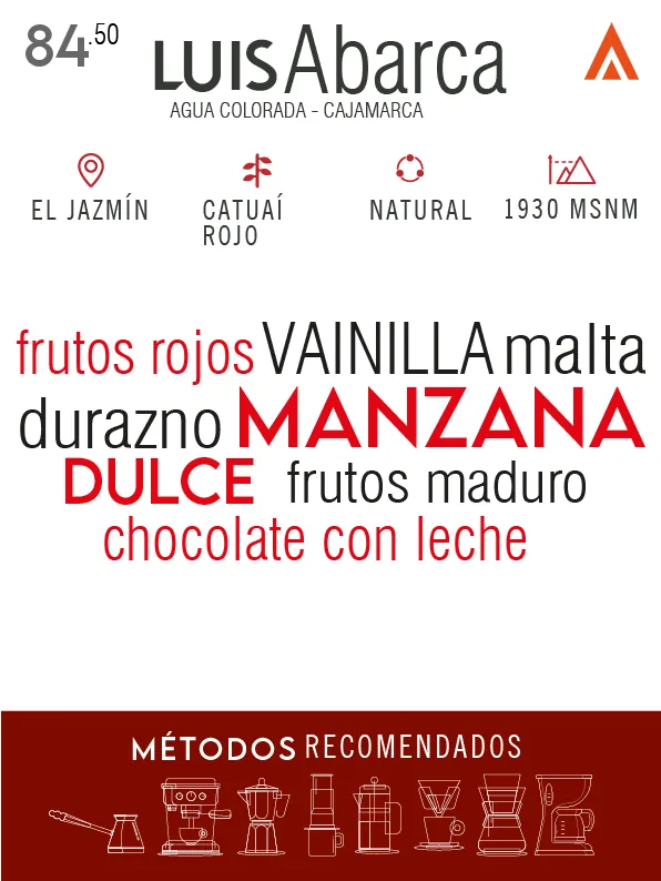 café de especialidad - luis abarca - lacana, peru coffee from fortunato coffee & roaster