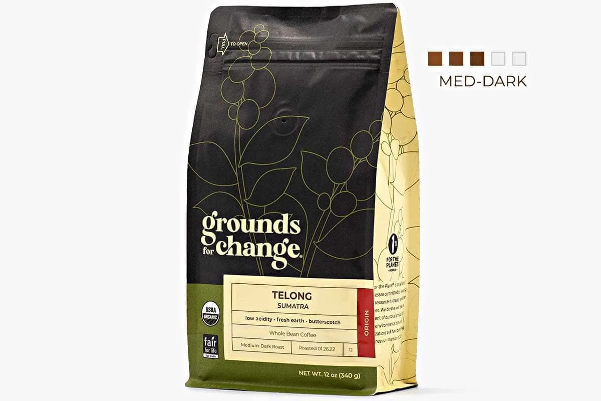 sumatra "telong", indonesia + sumatra coffee from grounds for change coffee