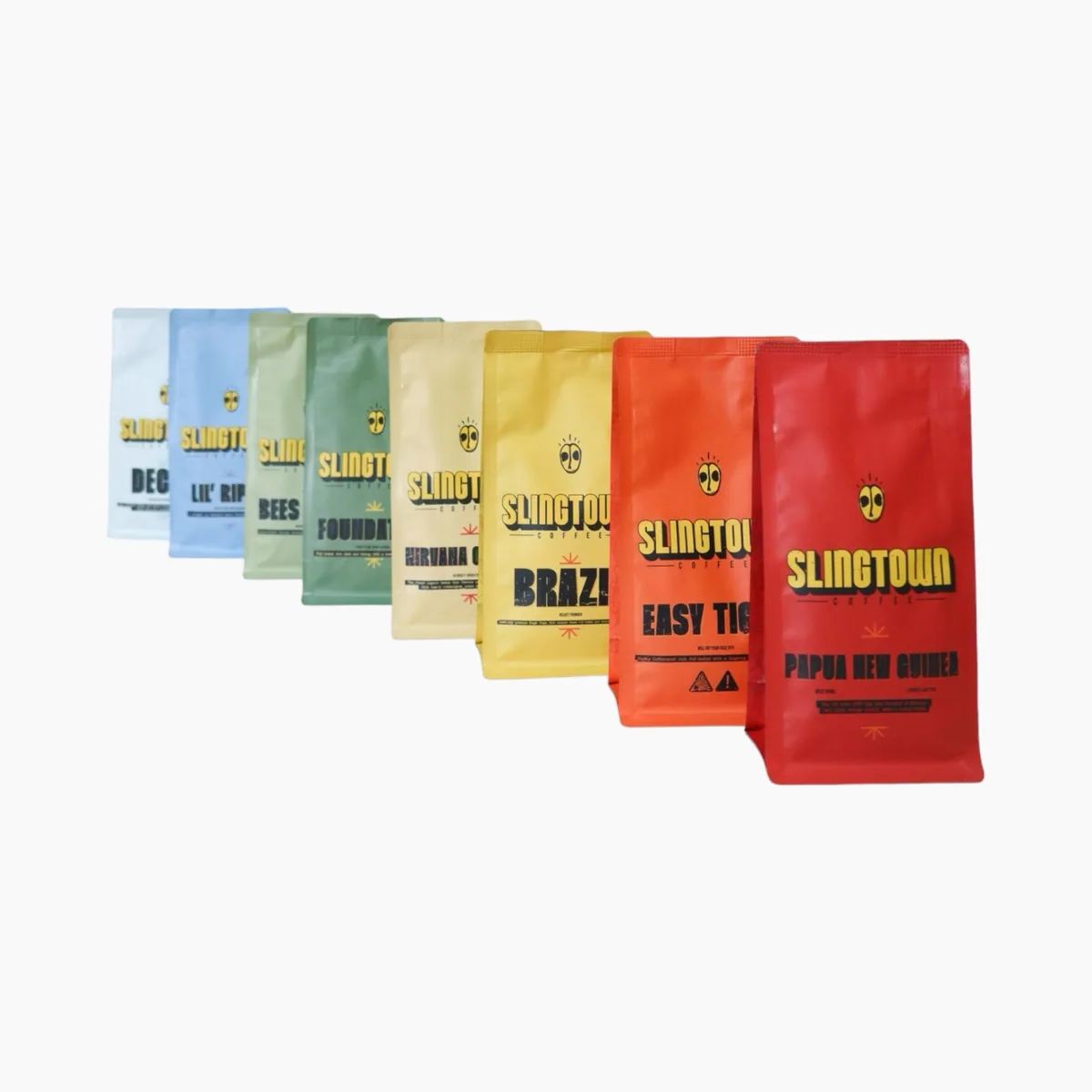 sample box, brazil + papua new guinea coffee from slingtown espresso