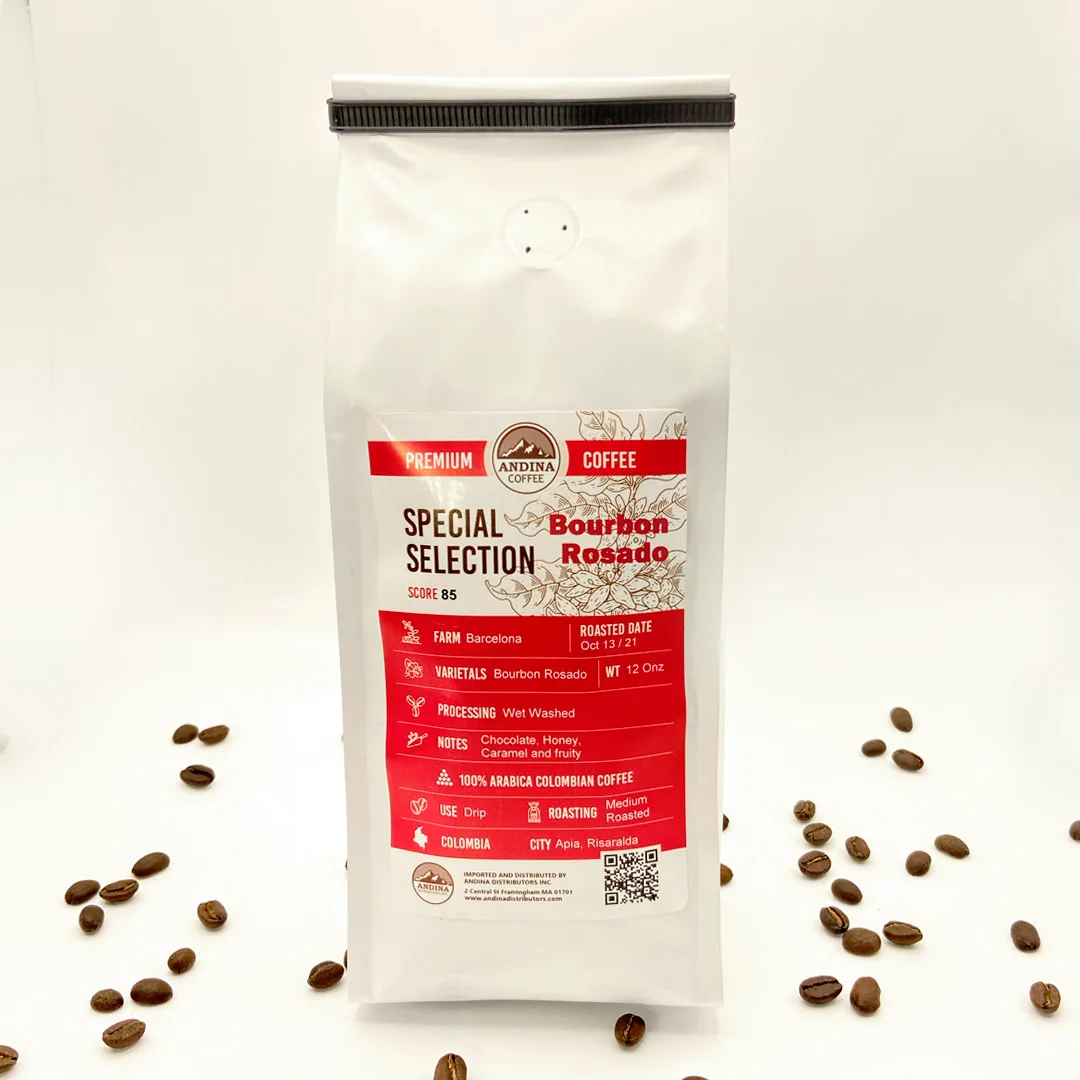 bourbon rosado – special colombian coffee, colombia coffee from saxonville mills cafe & roastery