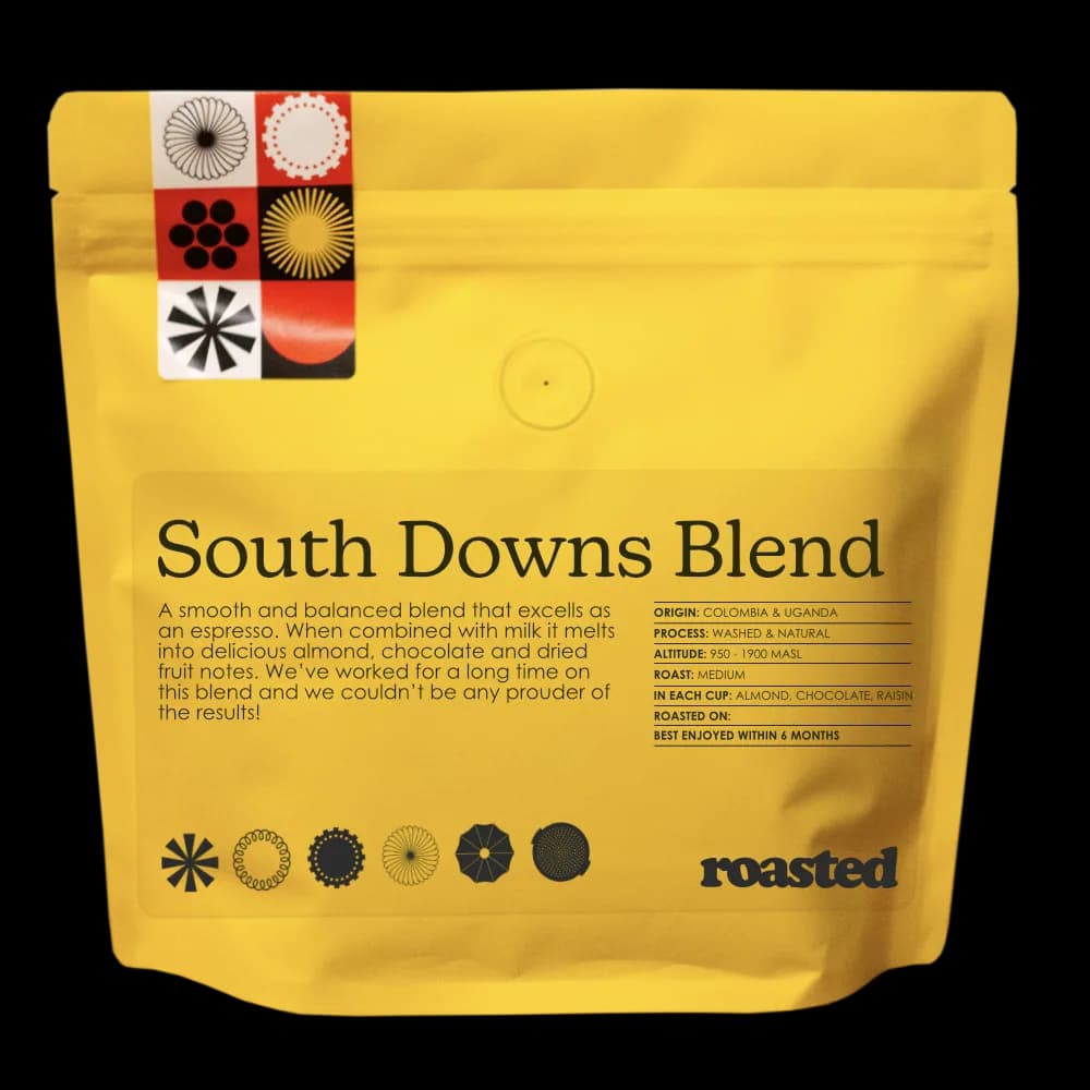 south downs blend, ethiopia + guatemala coffee from roasted coffee limited