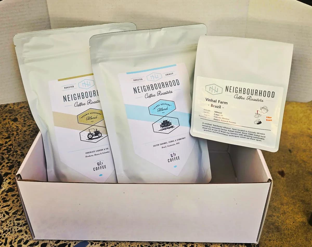 tasting box two - organic gardener's/store keepers/ngororero farmgate, rwanda, rwanda coffee from neighbourhood coffee roasters