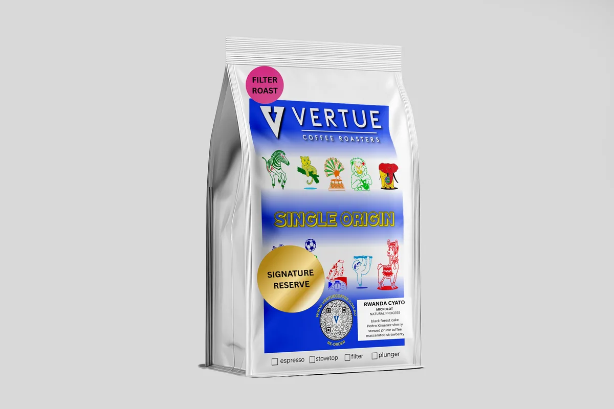 rwanda cyato microlot filter roast, rwanda coffee from vertue coffee roasters