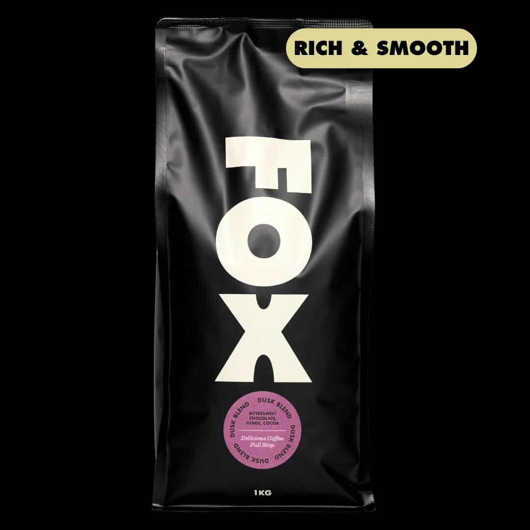 dusk blend, brazil + guatemala + costa rica coffee from fox coffee