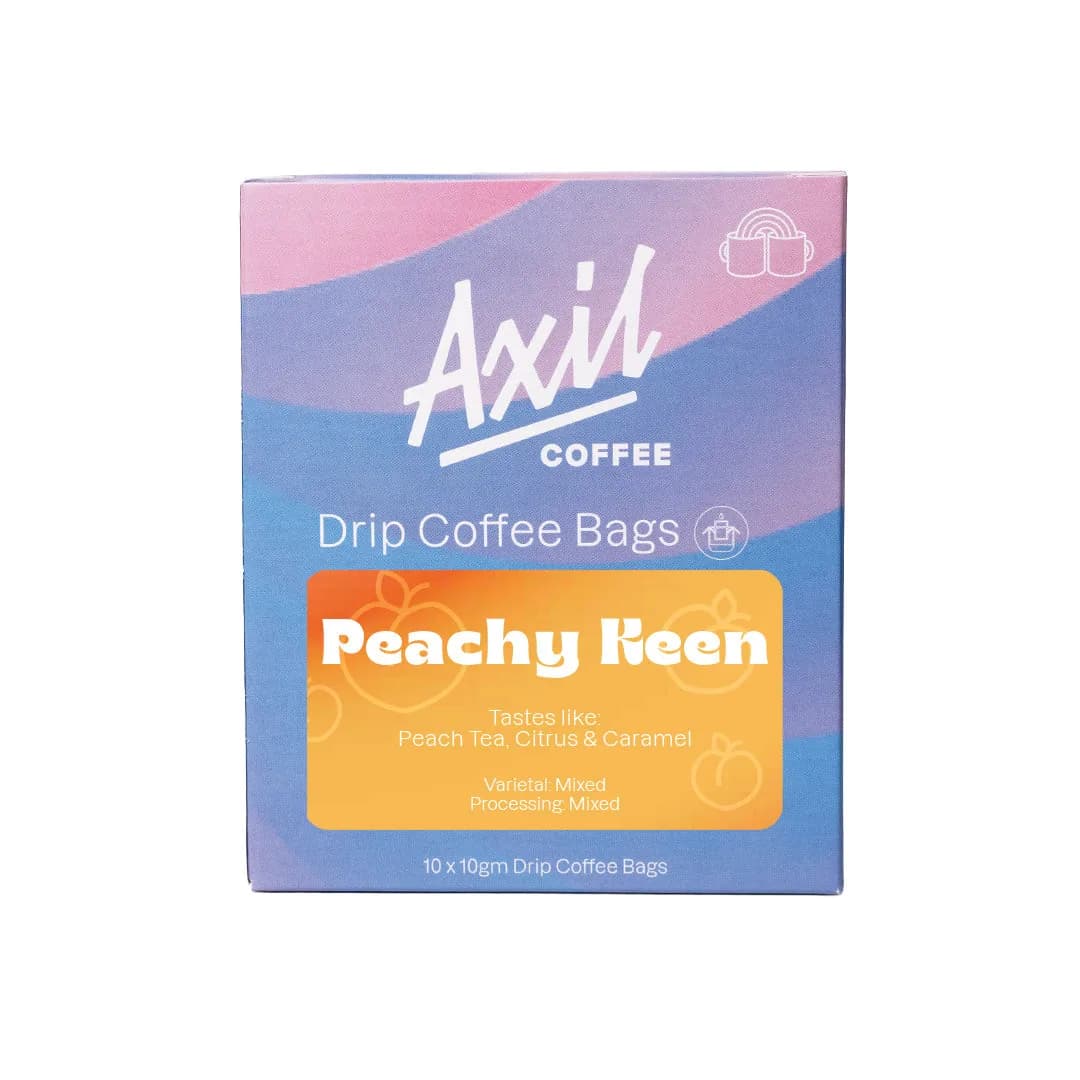 peachy keen — drip bag, colombia + costa rica coffee from axil coffee roasters