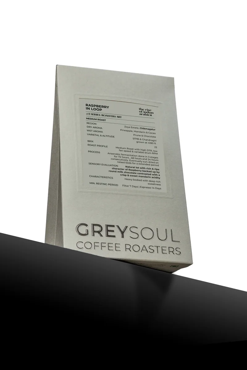 raspberry in loop, india coffee from grey soul coffee roasters (koregaon park)
