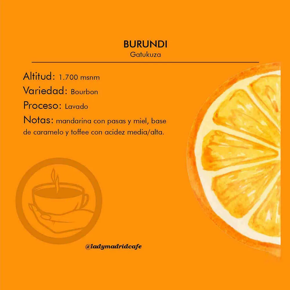 café burundi – región gatukuza, burundi coffee from lady madrid roaster y speciality coffee