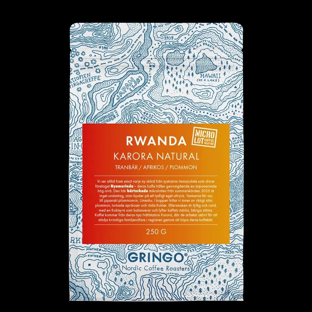 rwanda karora natural, rwanda coffee from gringo nordic coffee roasters