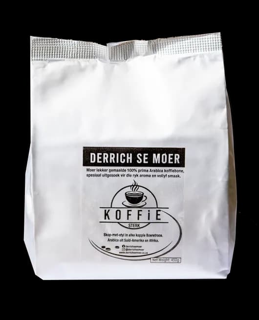 derrich se moer ground – 450gm, ethiopia + uganda coffee from mostra di cafe - coffee roastery