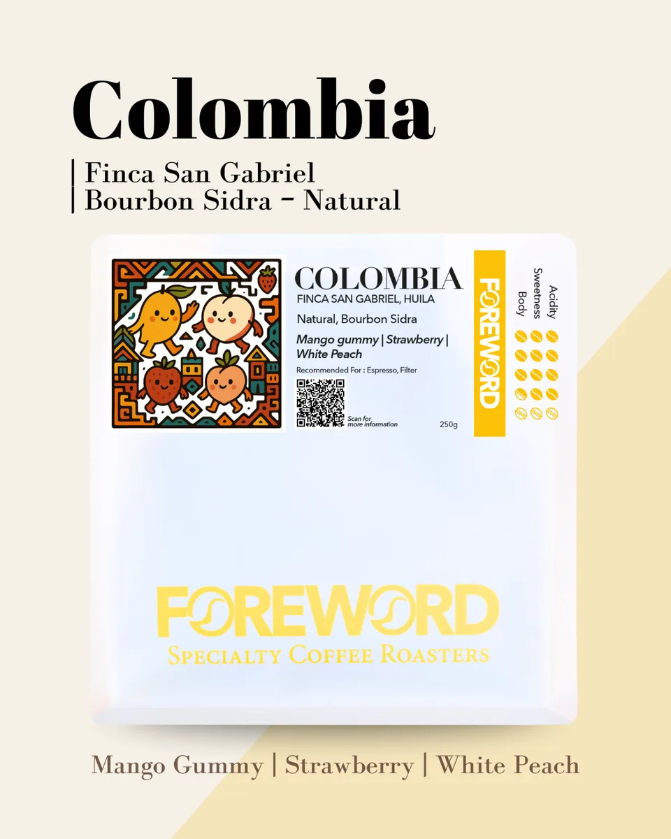 colombia huila bourbon sidra – natural, colombia coffee from foreword specialty coffee roasters