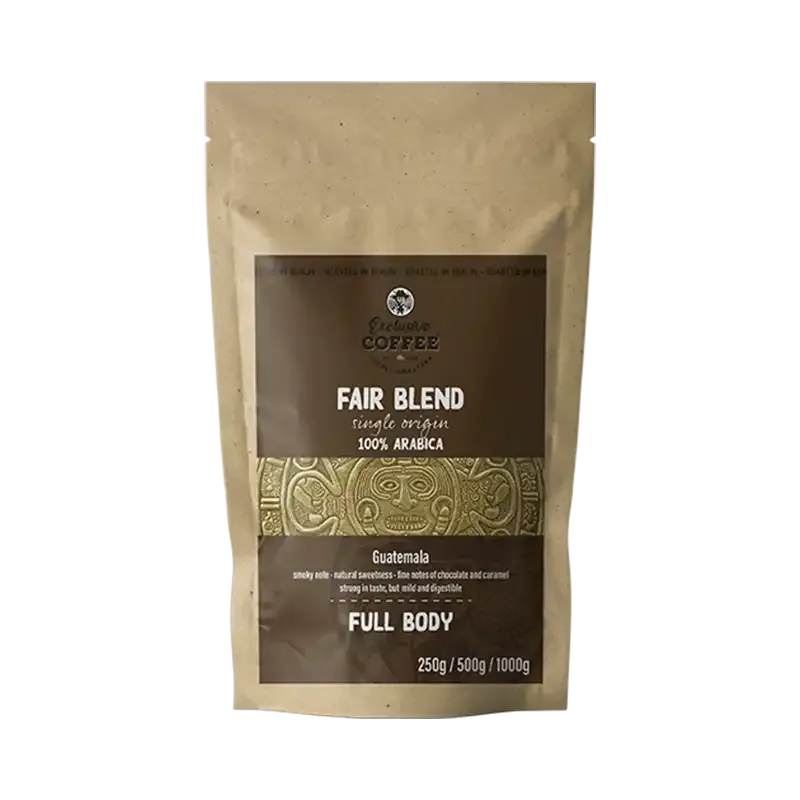 fair blend, guatemala coffee from exclusive coffee sxb