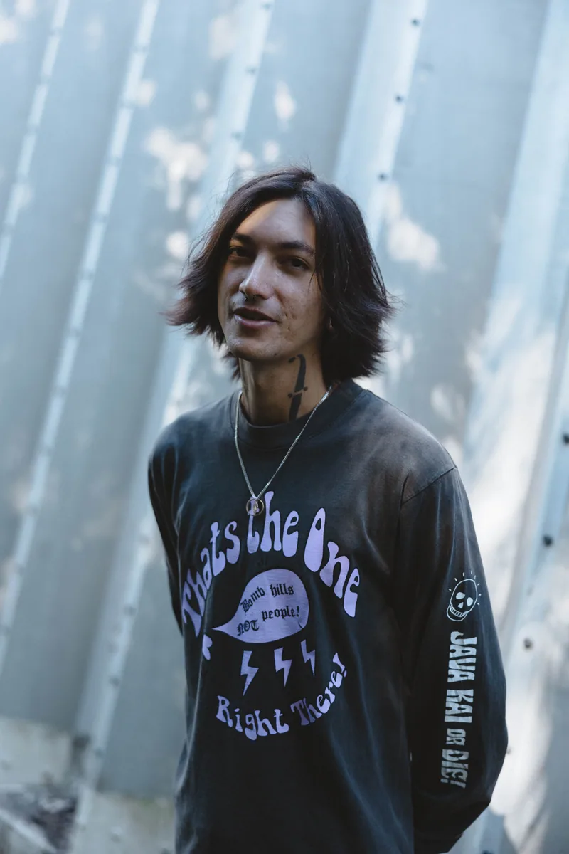 *new* psychedelic bomb hills // long sleeve// black, indonesia coffee from java kai