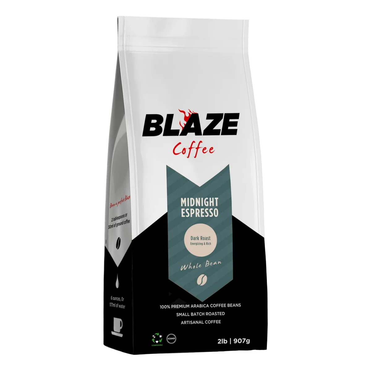 midnight espresso - dark roast espresso, honduras coffee from blaze coffee roasters