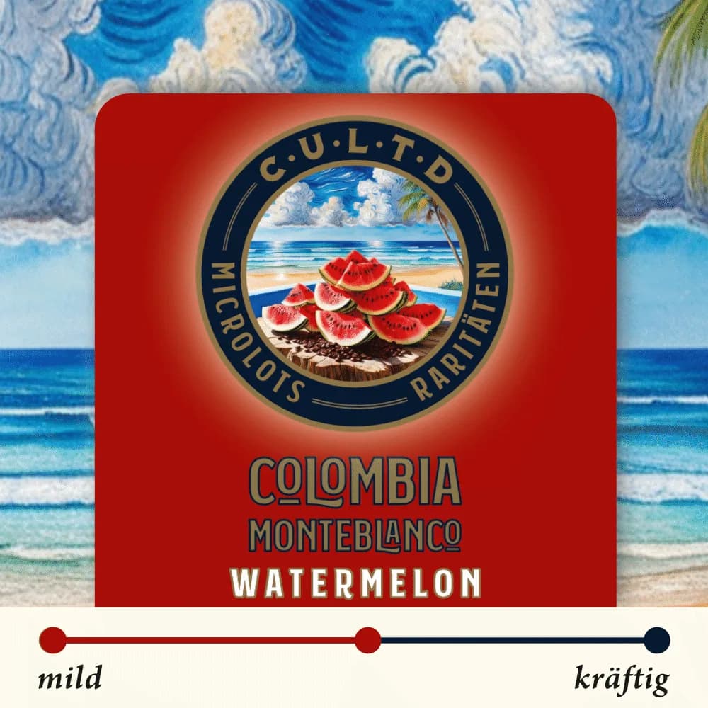 colombia monteblanco watermelon, colombia coffee from kaffeerösterei coffee unlimited