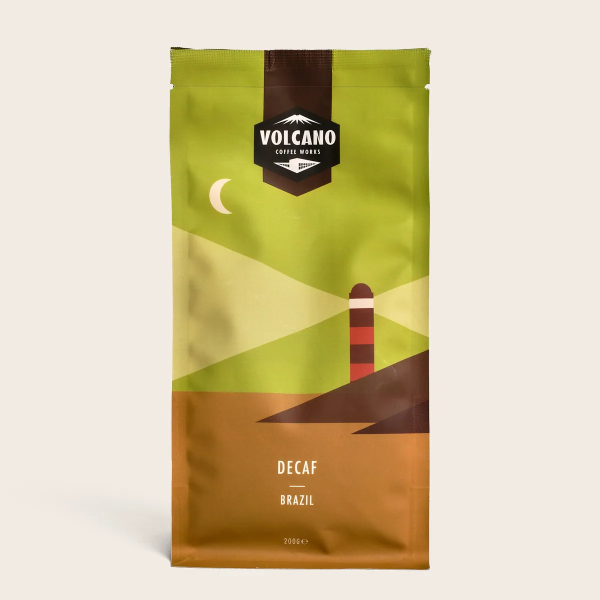 decaf coffee, brazil coffee from volcano coffee works