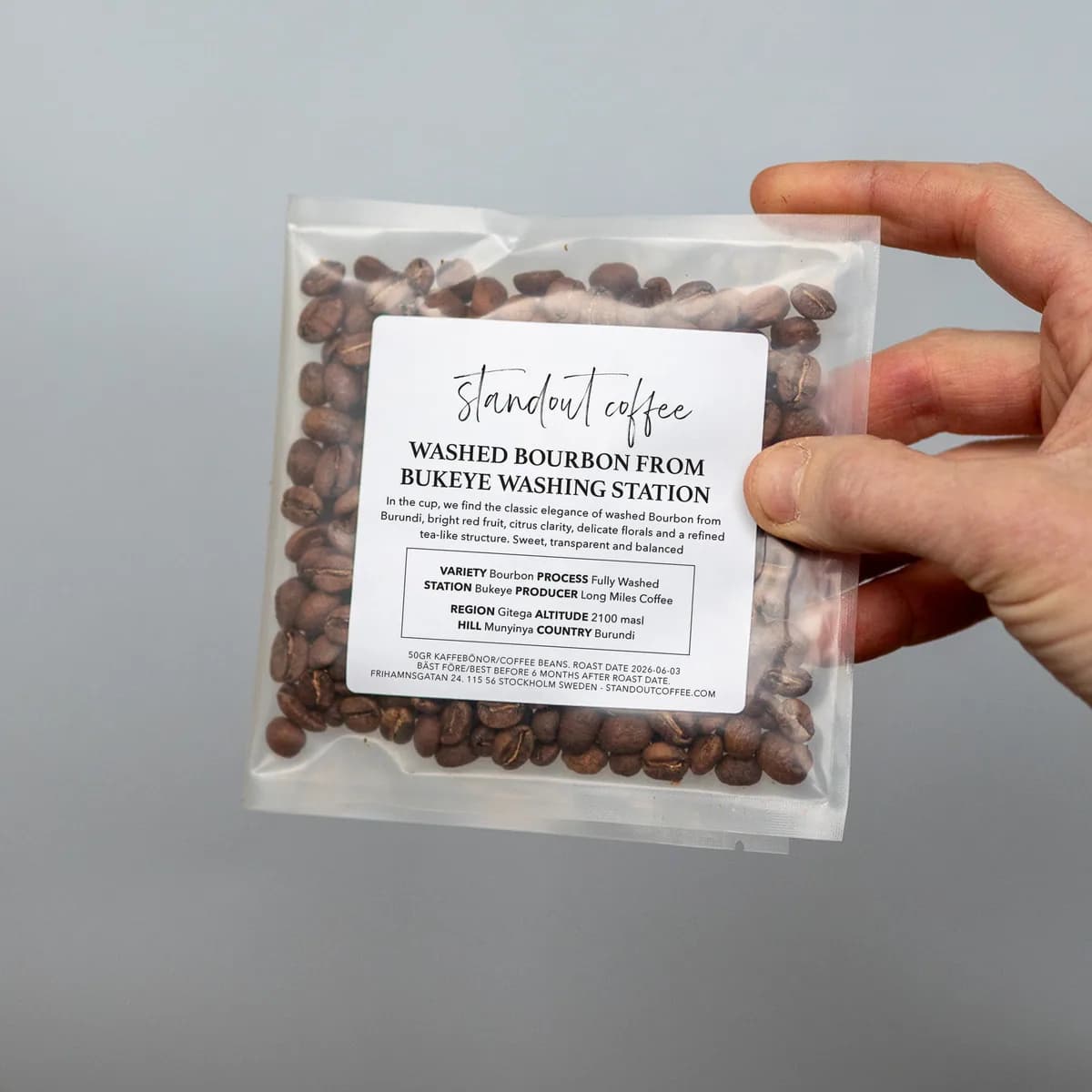 munyinya washed bourbon from bukeye washing station, gitega, burundi, burundi coffee from standout coffee