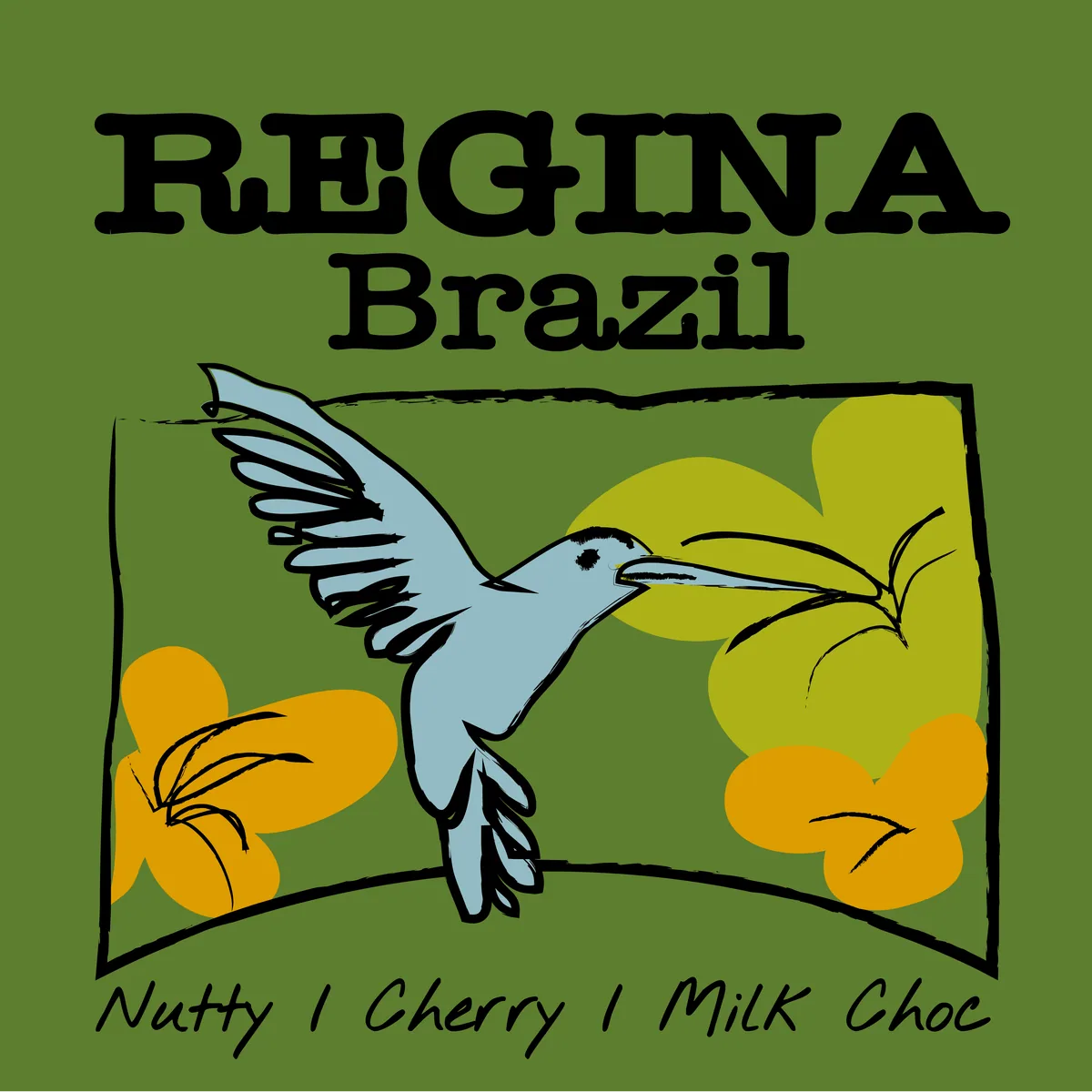 regina - santos, brazil coffee from coffee monger's roasting company