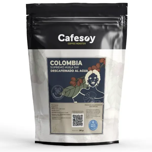 colombia supremo huila sw – descafeinado al agua 200 gr. – café de especialidad, colombia coffee from cafés cafesoy | café especialidad | tienda café online