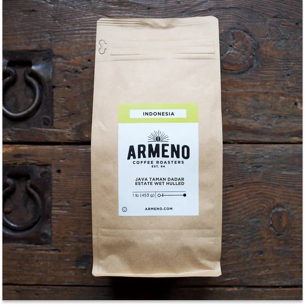 java taman dadar estate wet hulled, indonesia coffee from armeno coffee roasters ltd