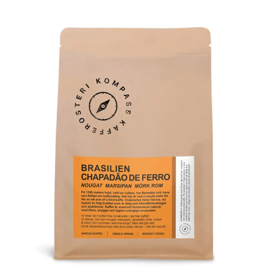 brasilien chapadão de ferro 250g, brazil coffee from kompass kafferosteri