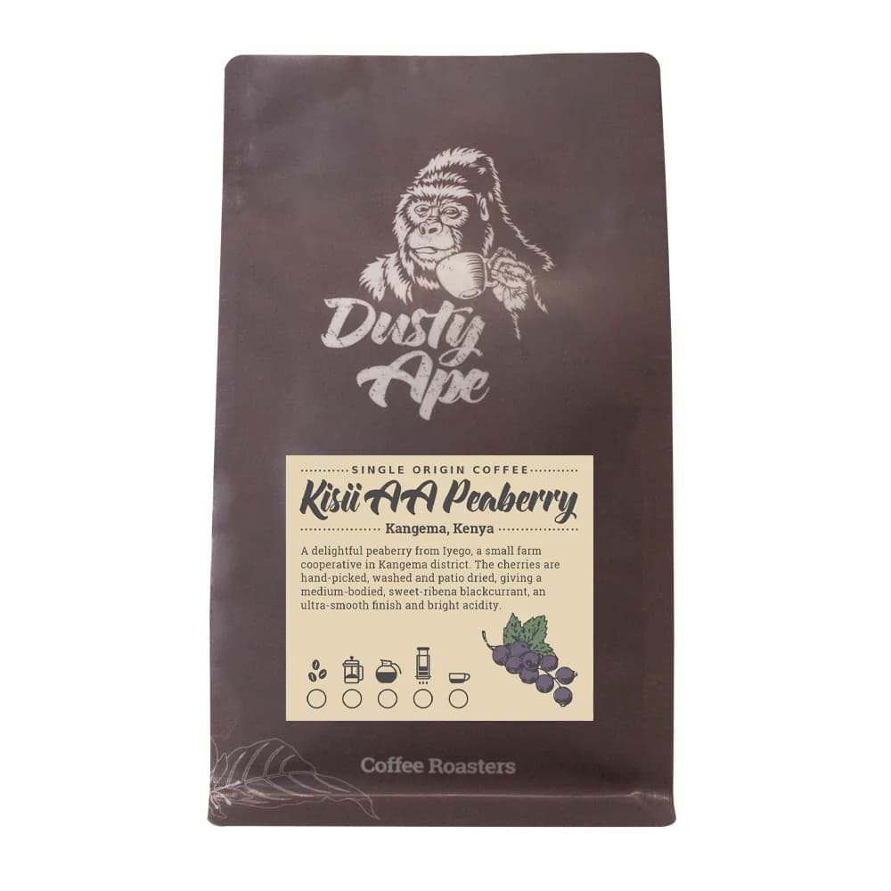 kenya kisii aa peaberry, kenya coffee from dusty ape coffee roastery & coffee bar