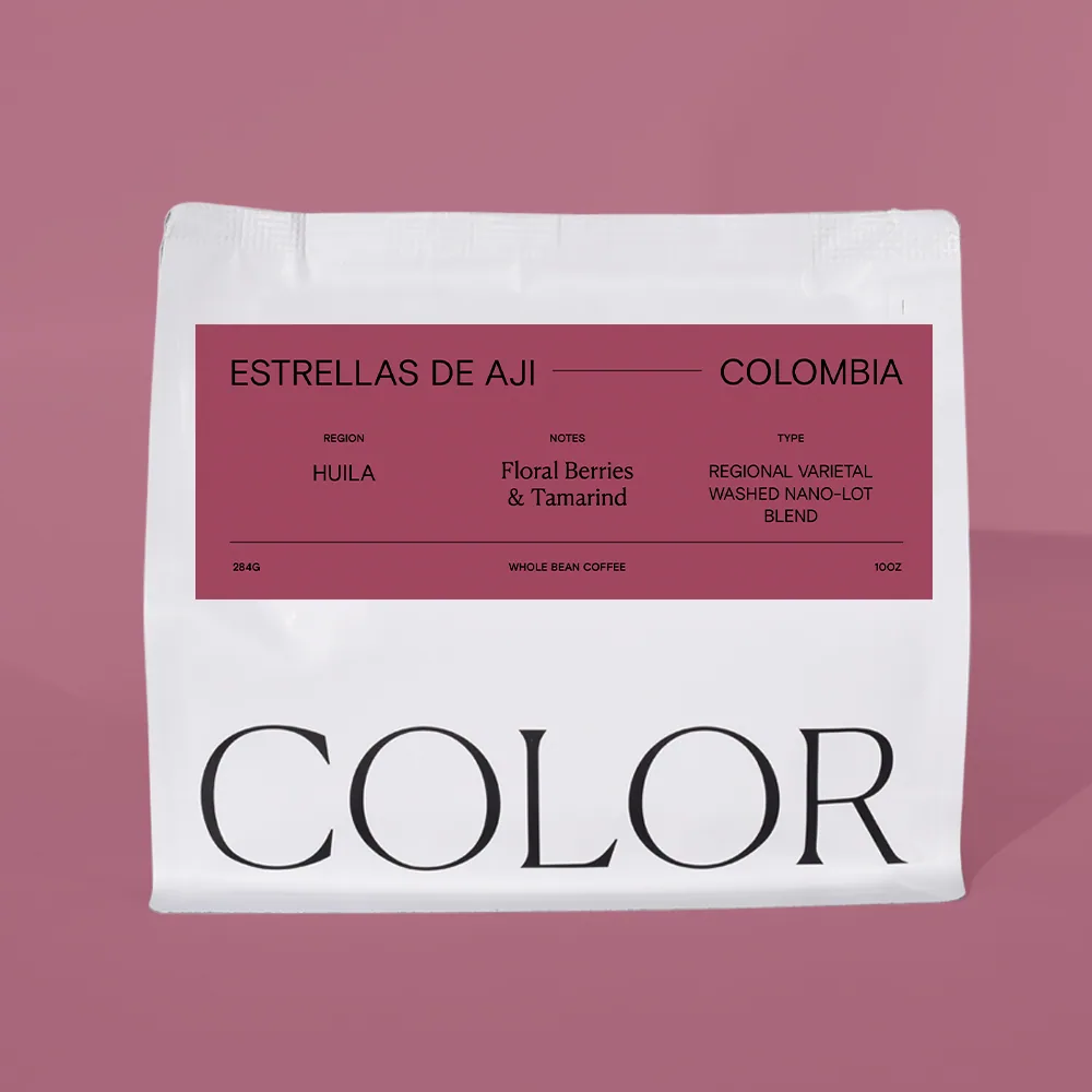 colombia estrellas de aji - nano-lot varietal blend, colombia coffee from color coffee roasters