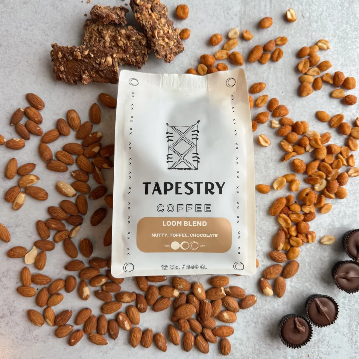 loom blend, ethiopia + colombia coffee from tapestry coffee