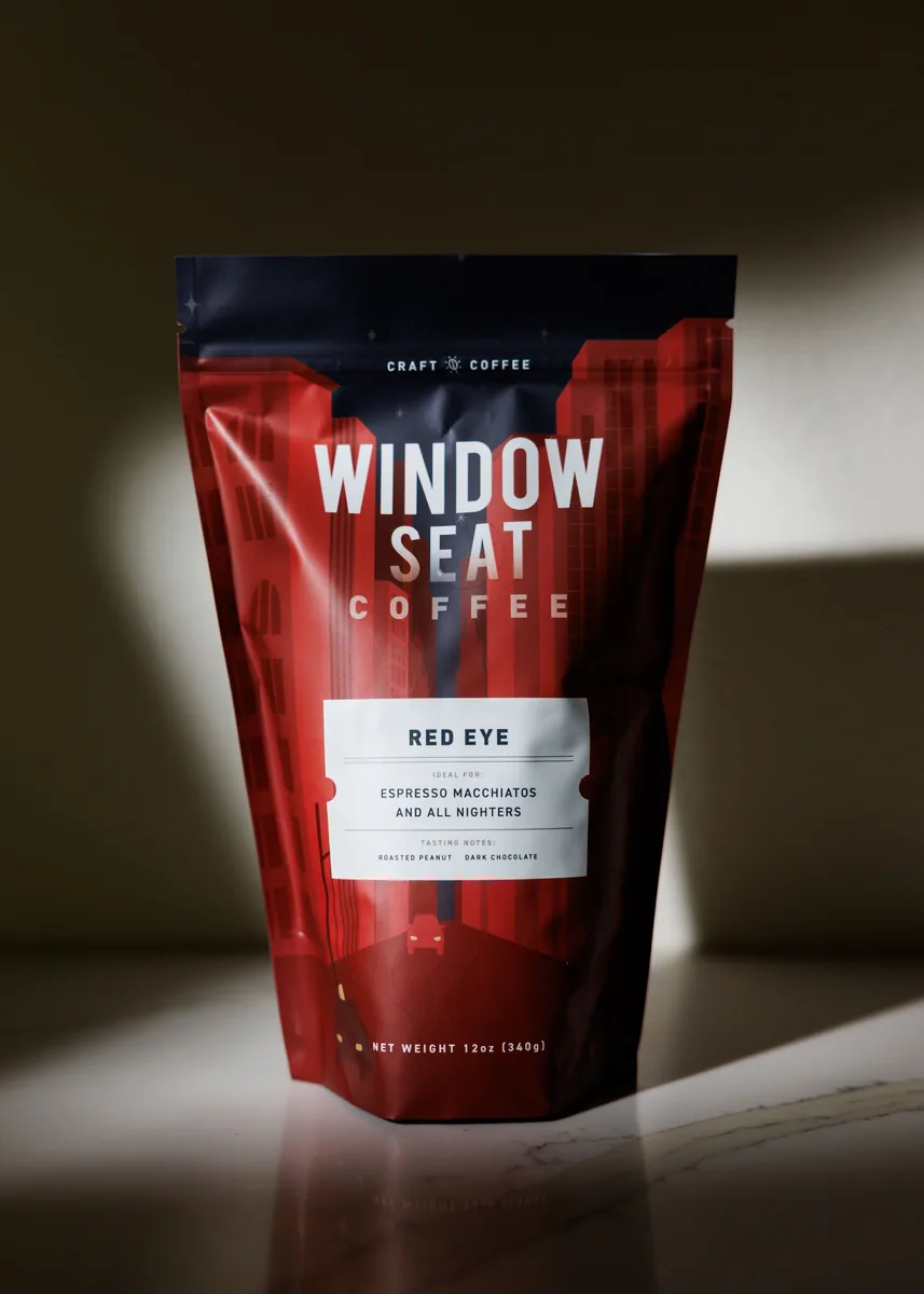 red eye roasted coffee, brazil coffee from window seat coffee