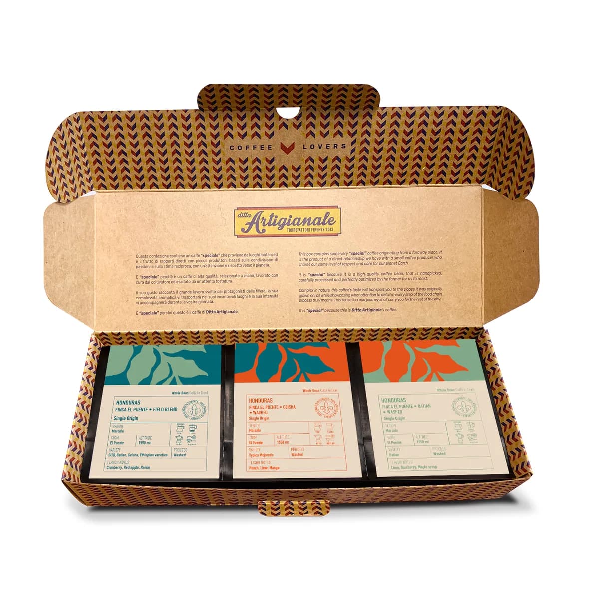 learning box - honduras finca el puente variety, honduras coffee from ditta artigianale piazza ferrucci