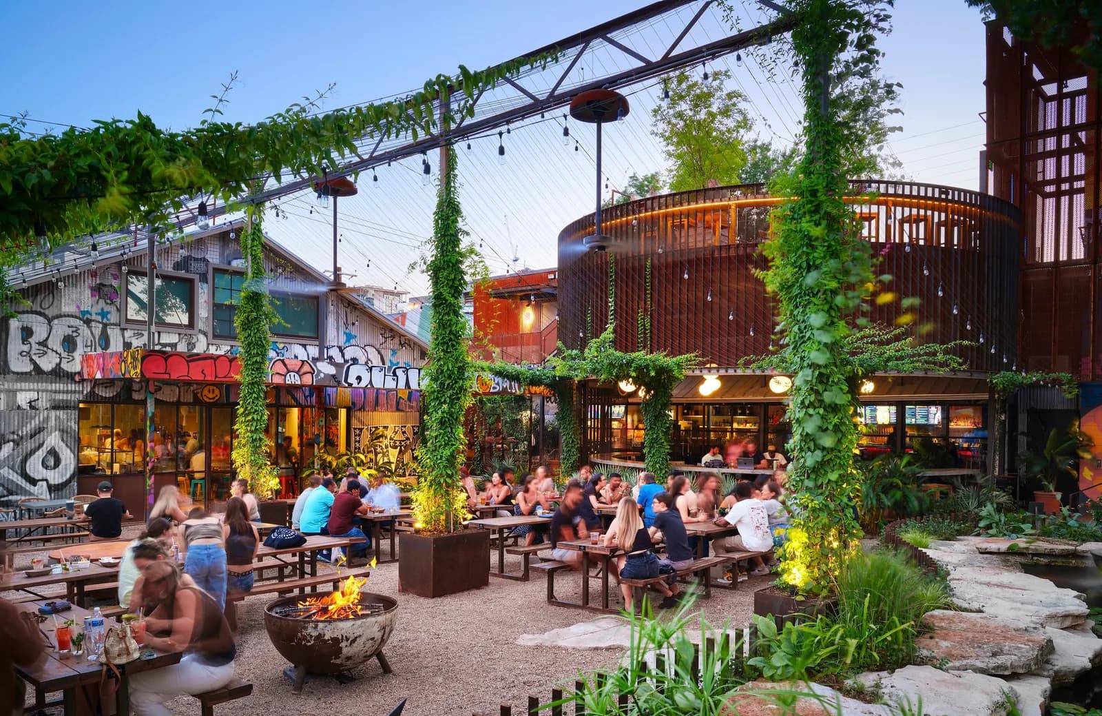 Cosmic Coffee + Beer Garden in Austin, specialty coffee cafe