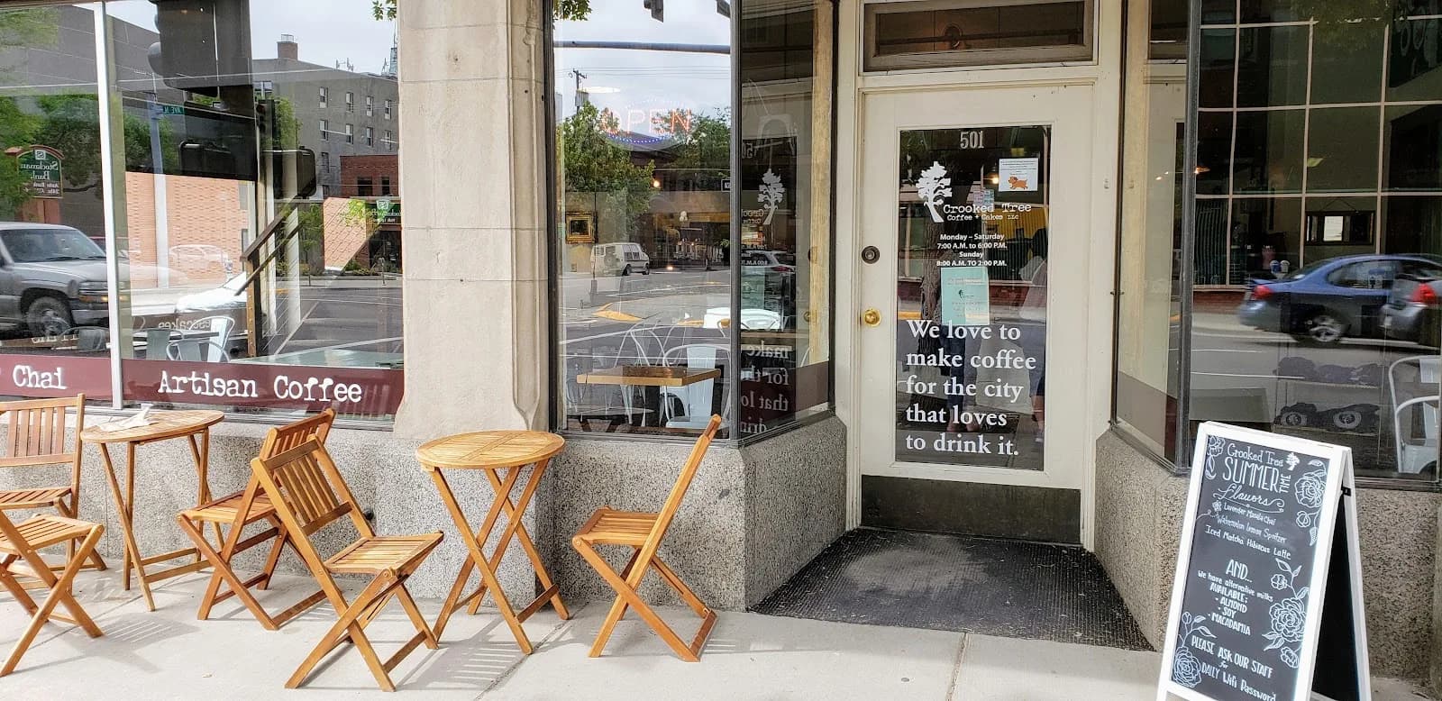 Crooked Tree Coffee Downtown in Great Falls, specialty coffee cafe