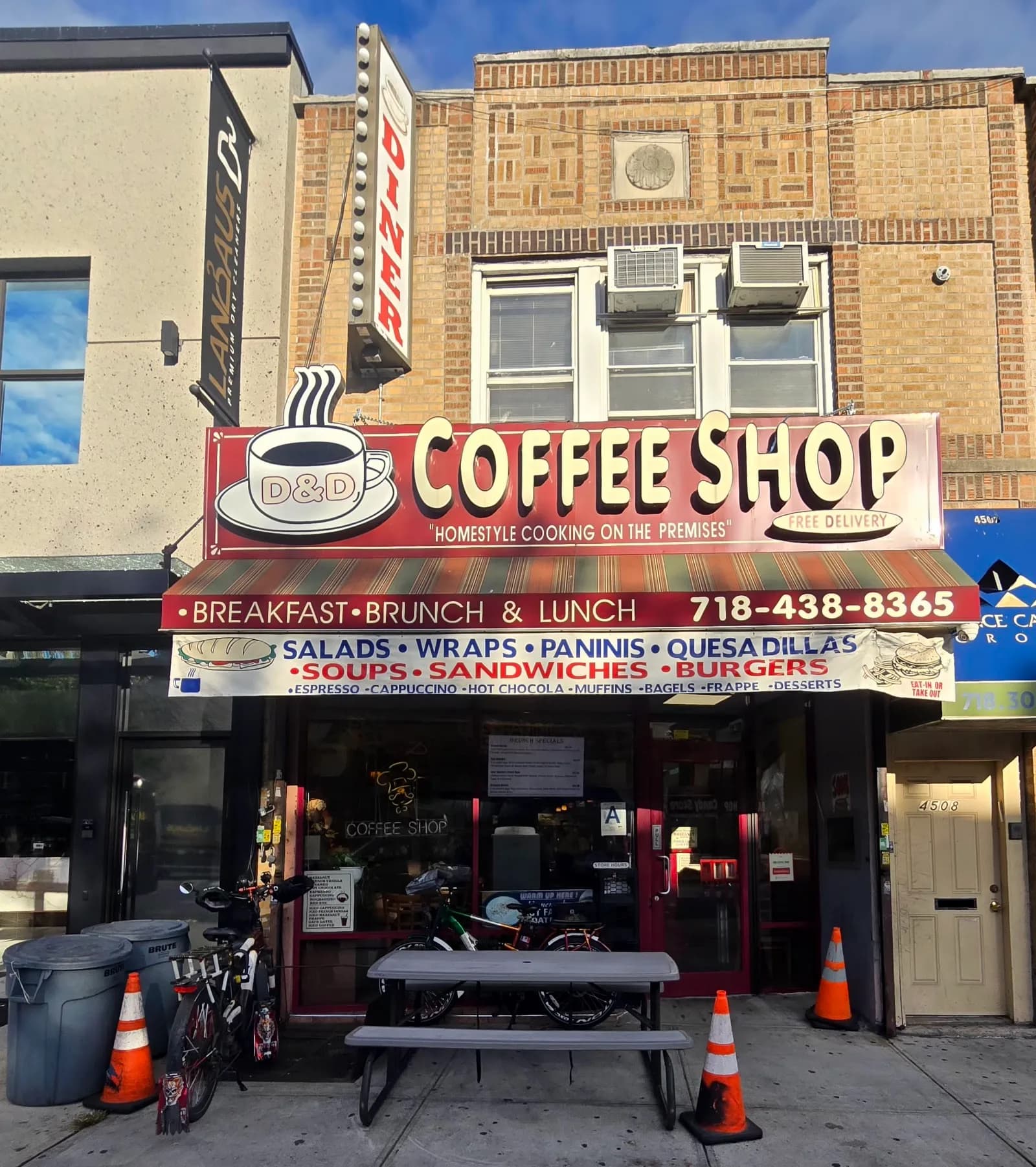 D & D Coffee Shop in New York City, specialty coffee cafe