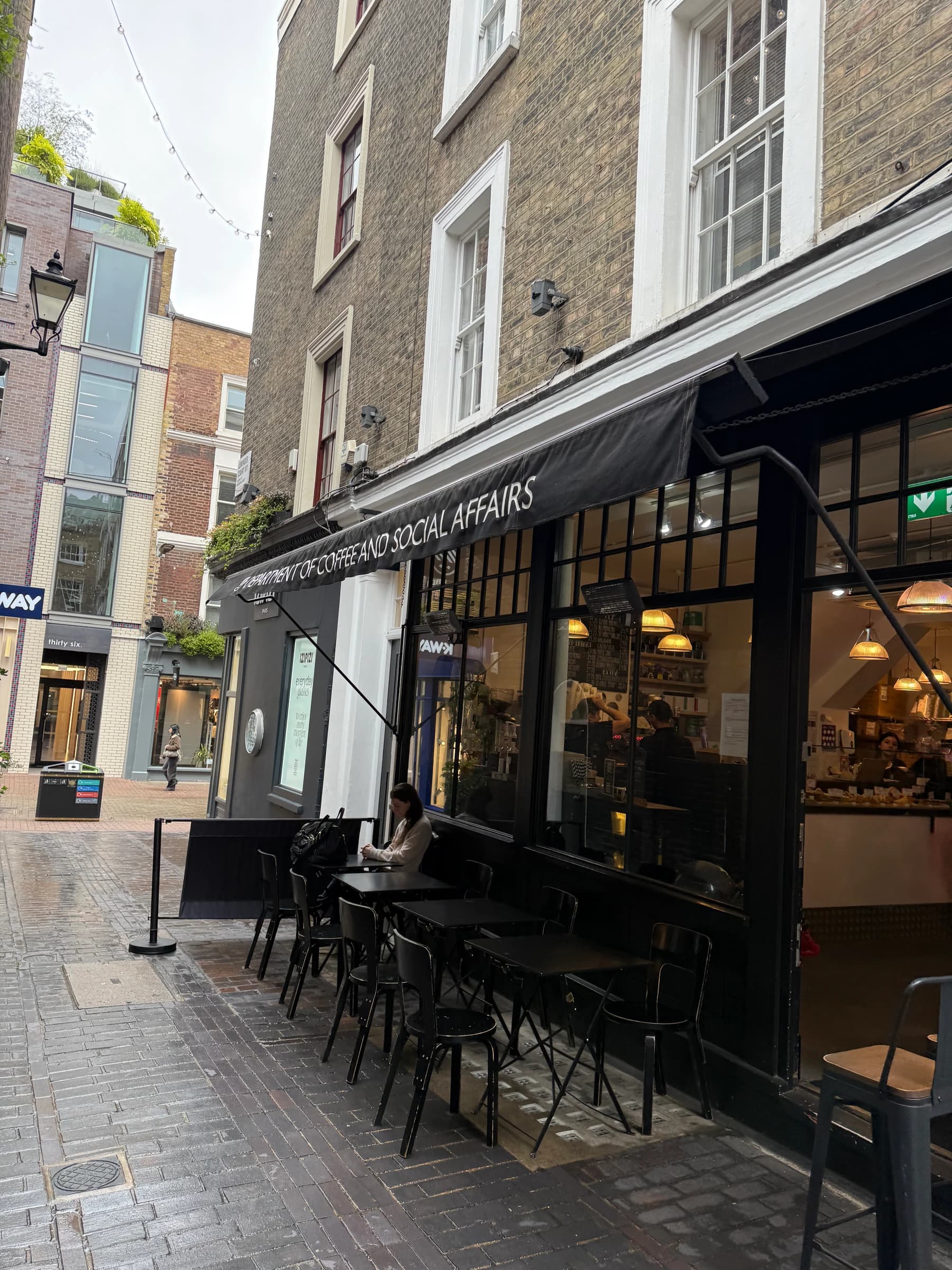 Department of Coffee and Social Affairs in London, specialty coffee cafe