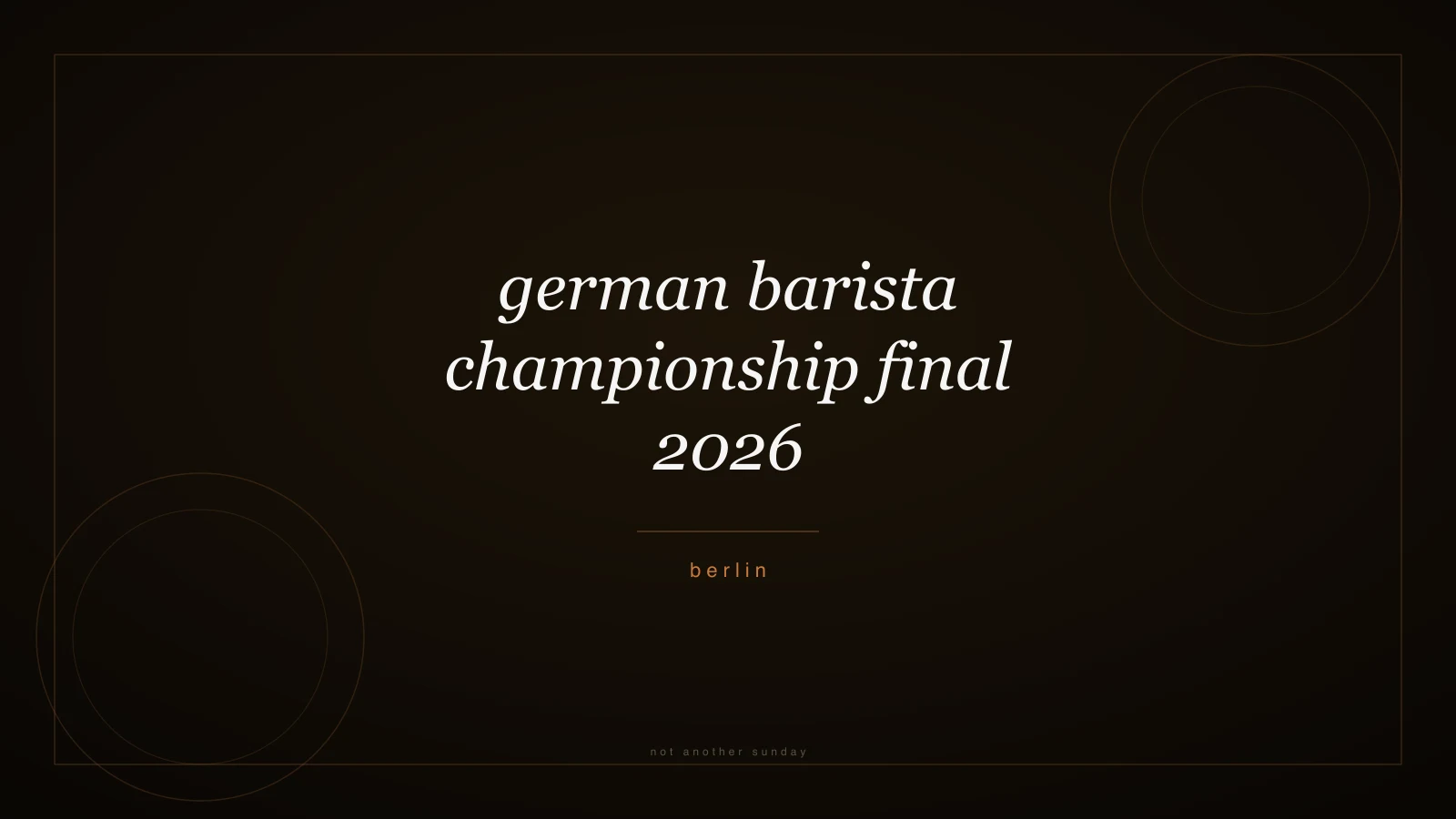 German Barista Championship Final 2026