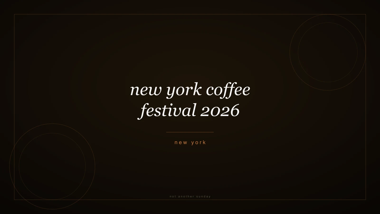 New York Coffee Festival 2026