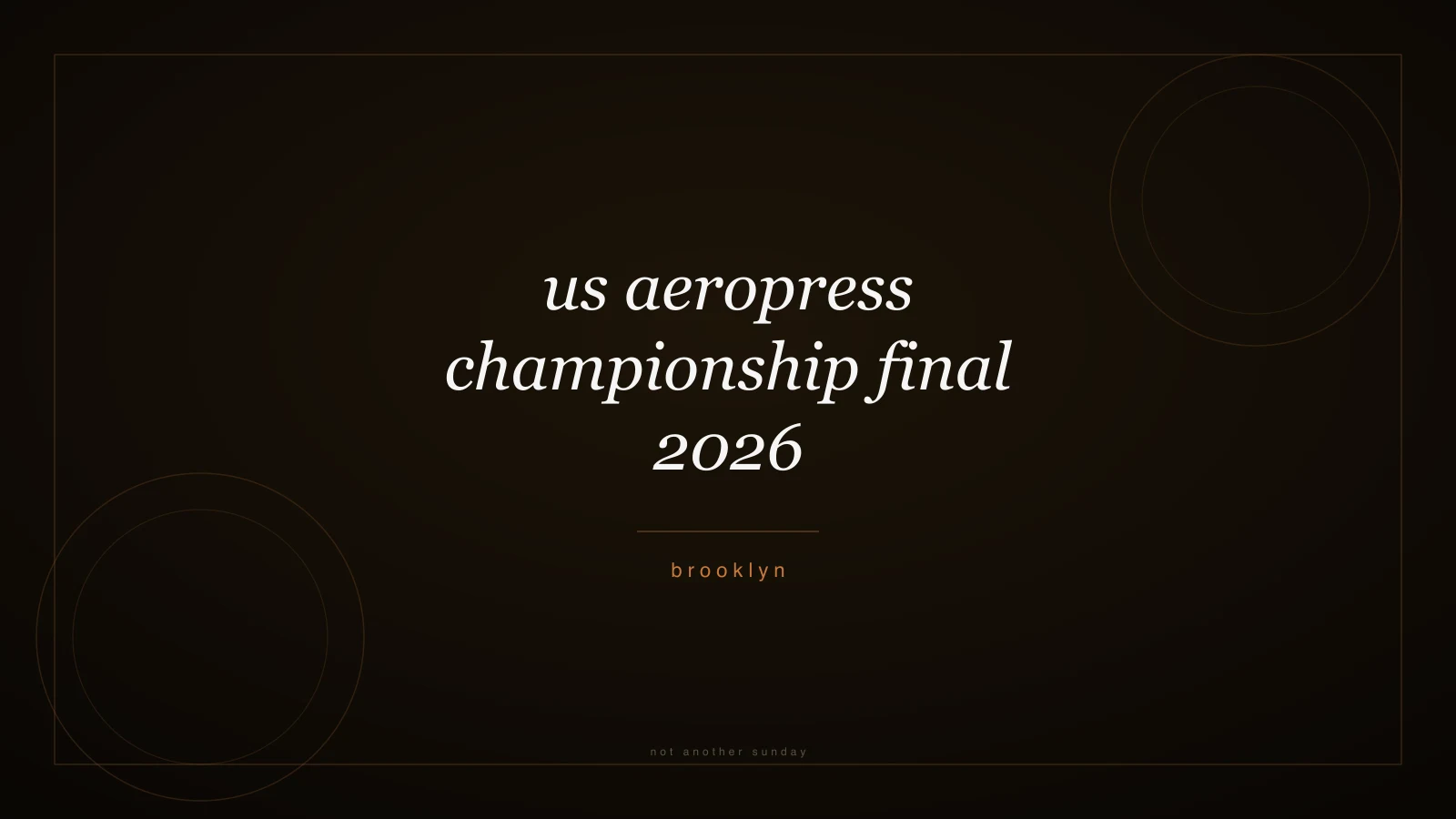 US Aeropress Championship Final 2026